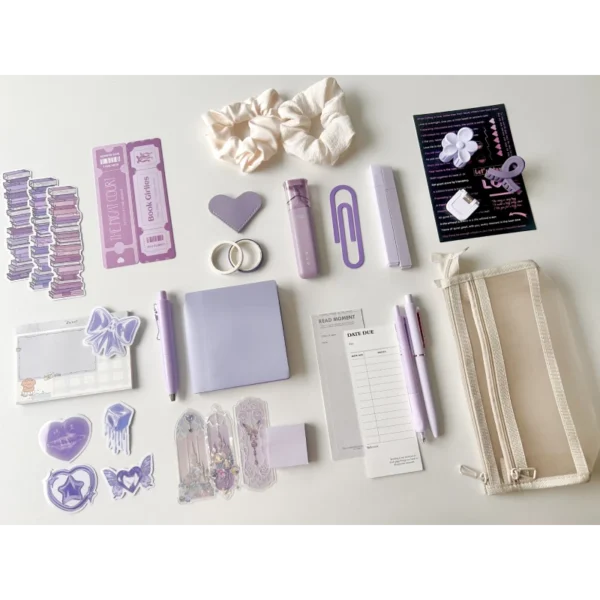 Purple Stationery Set