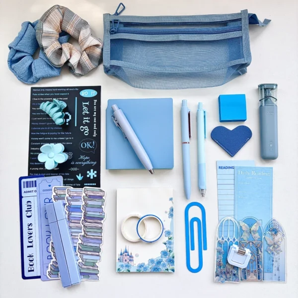 blue stationery set