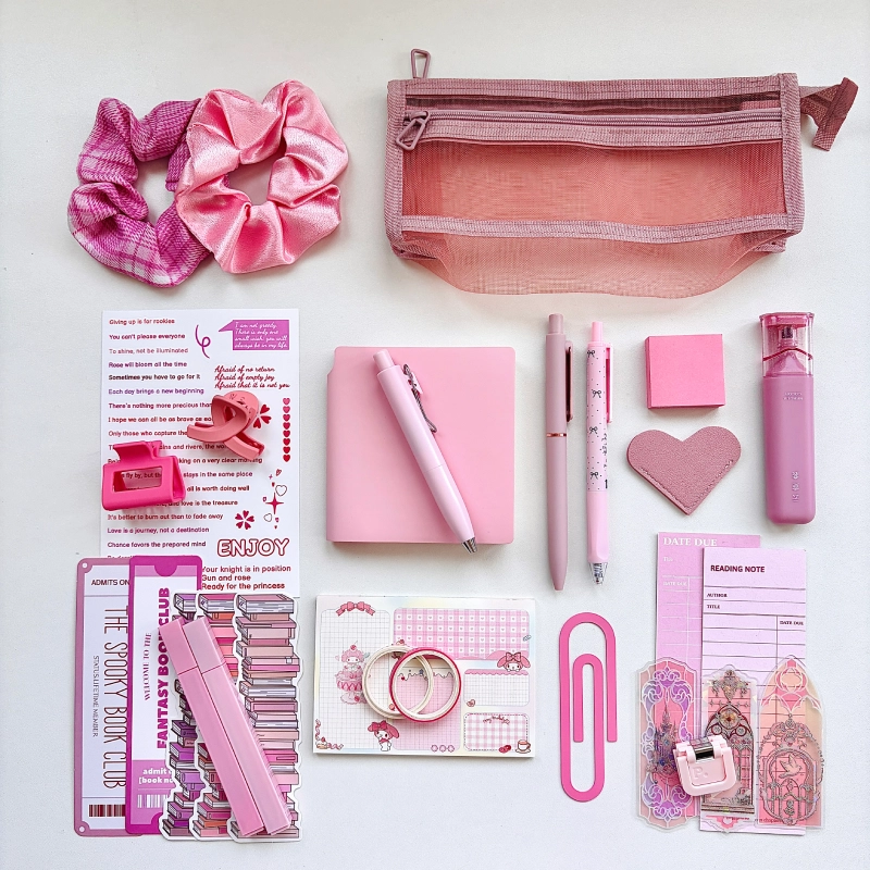 pink stationery set